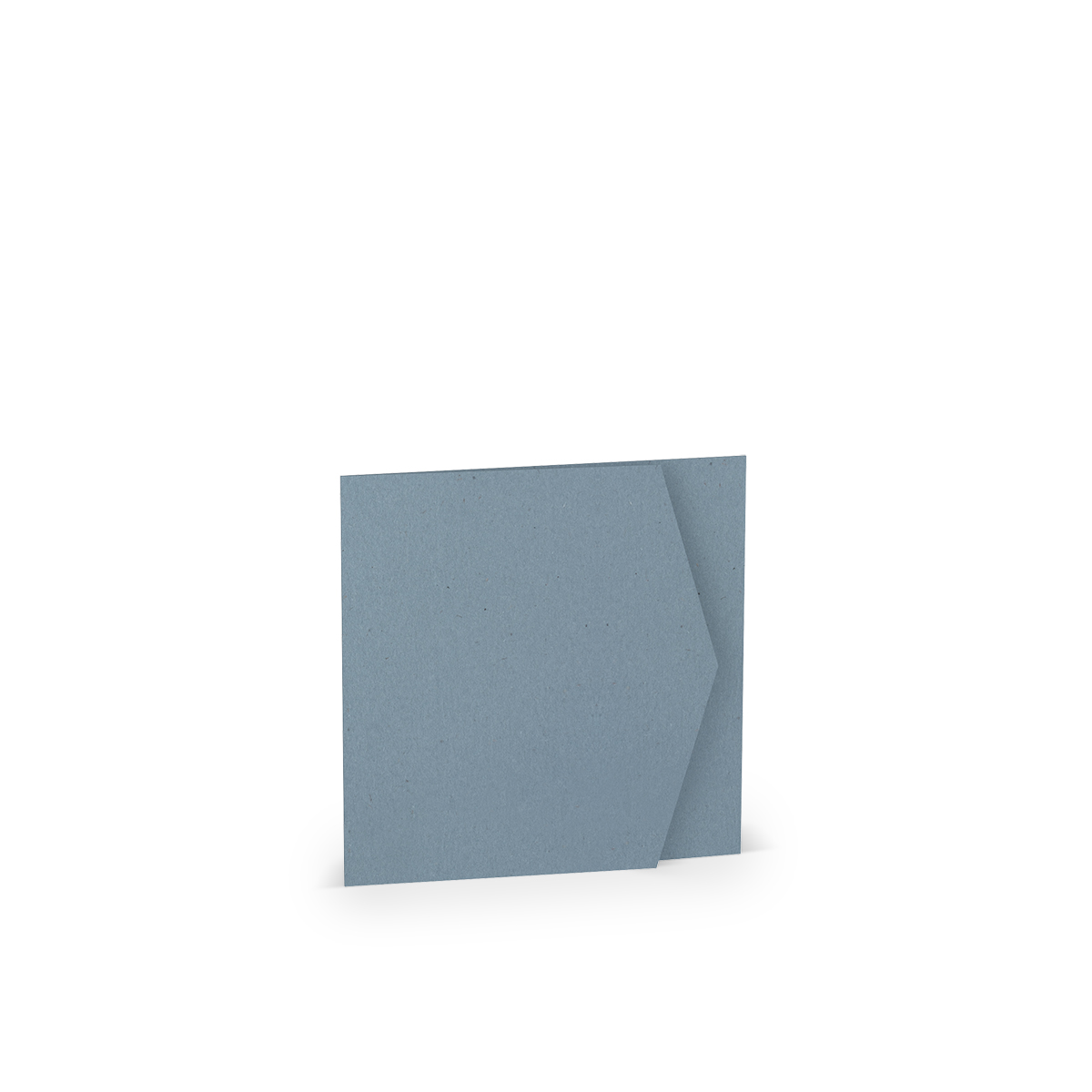 Pocketfold-Karte Quadratisch, Naturkarton Blau, 5er Set - FAWNTASTIQUE