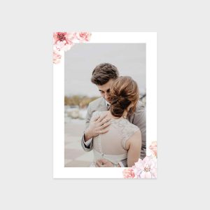 Danksagung mit Aquarell Blumen