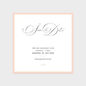 Save The Date Karte Kalligrafie