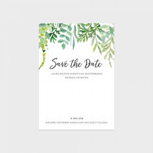 Save The Date im Greenery Look